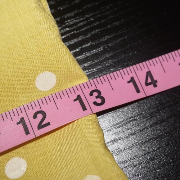 Vintage 50s Yellow Polkadot Pleated Swing Dress - Picture 10 of 13